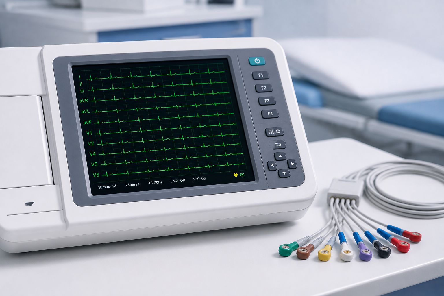 Digital ECG (Electrocardiogram) machine at Swasthya Hospital