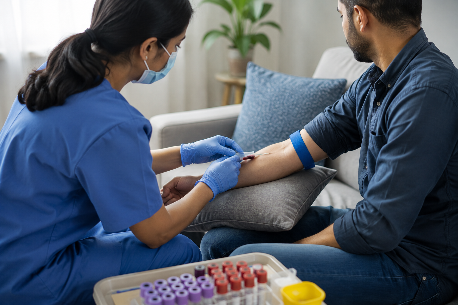 Home sample collection service by Swasthya Hospital, Gandhidham