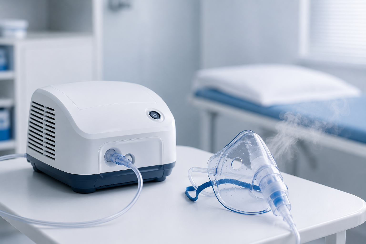 Nebulizer therapy equipment at Swasthya Hospital